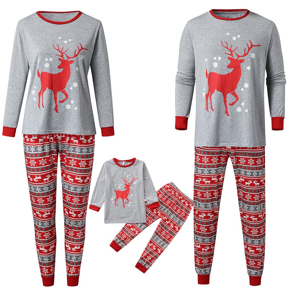 GREY ELK CHRISTMAS PYJAMAS
