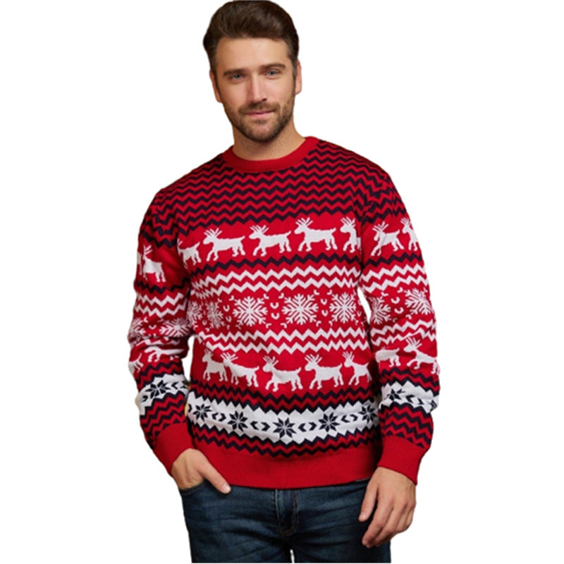 COUPLES MATCHING WHITE ELK SWEATER CARDIGAN