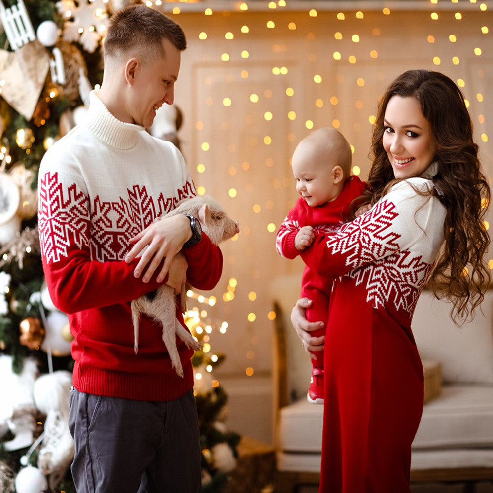 SNOWFLAKE POLYESTER JACQUARD SWEATER