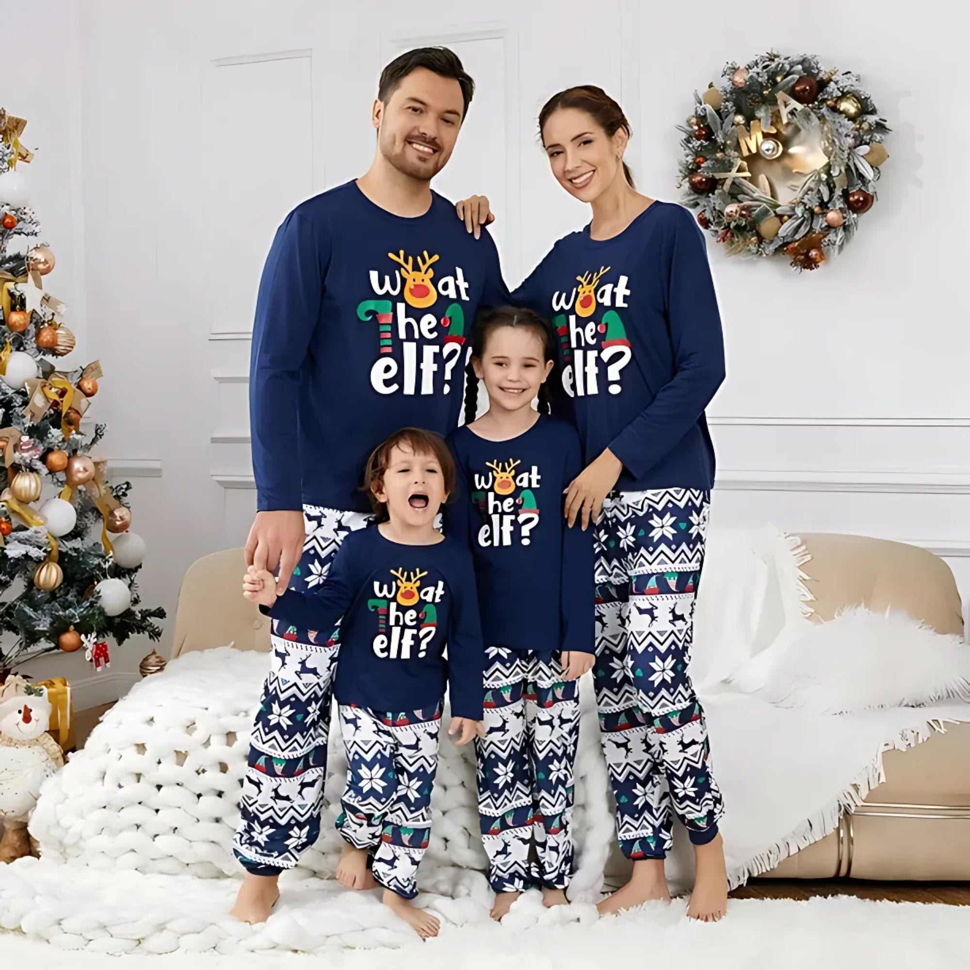 BLUE ELF CHRISTMAS PYJAMAS
