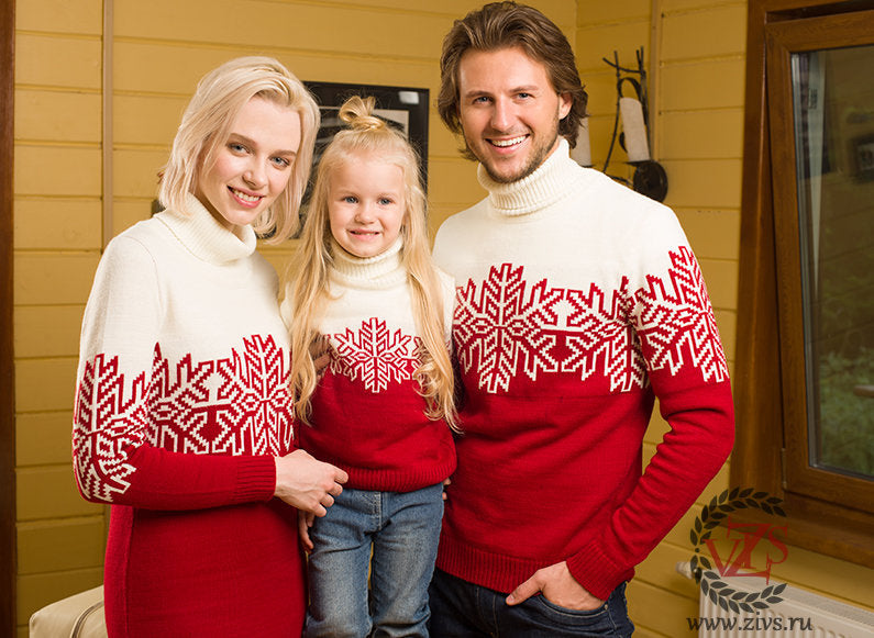 SNOWFLAKE POLYESTER JACQUARD SWEATER