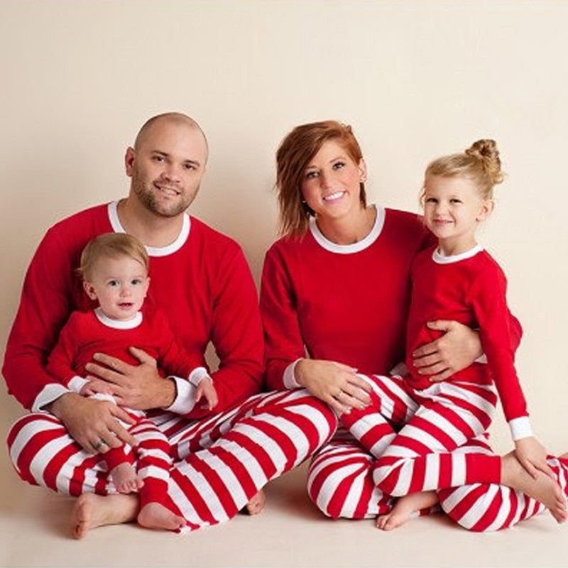 STRIPED FAMILY CHRISTMAS PAJAMAS