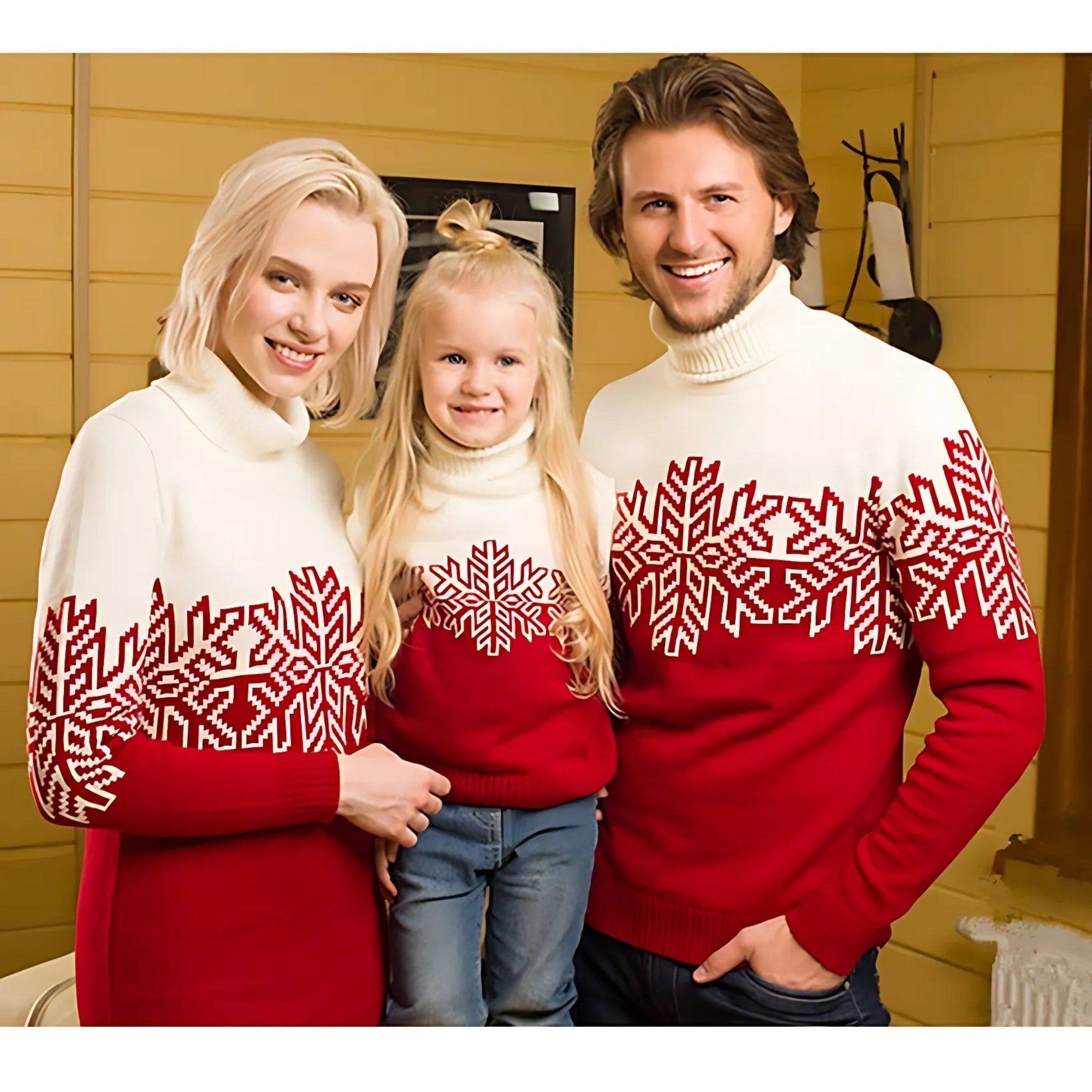 SNOWFLAKE POLYESTER JACQUARD SWEATER
