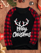 BLACK REINDEER CHRISTMAS PYJAMAS