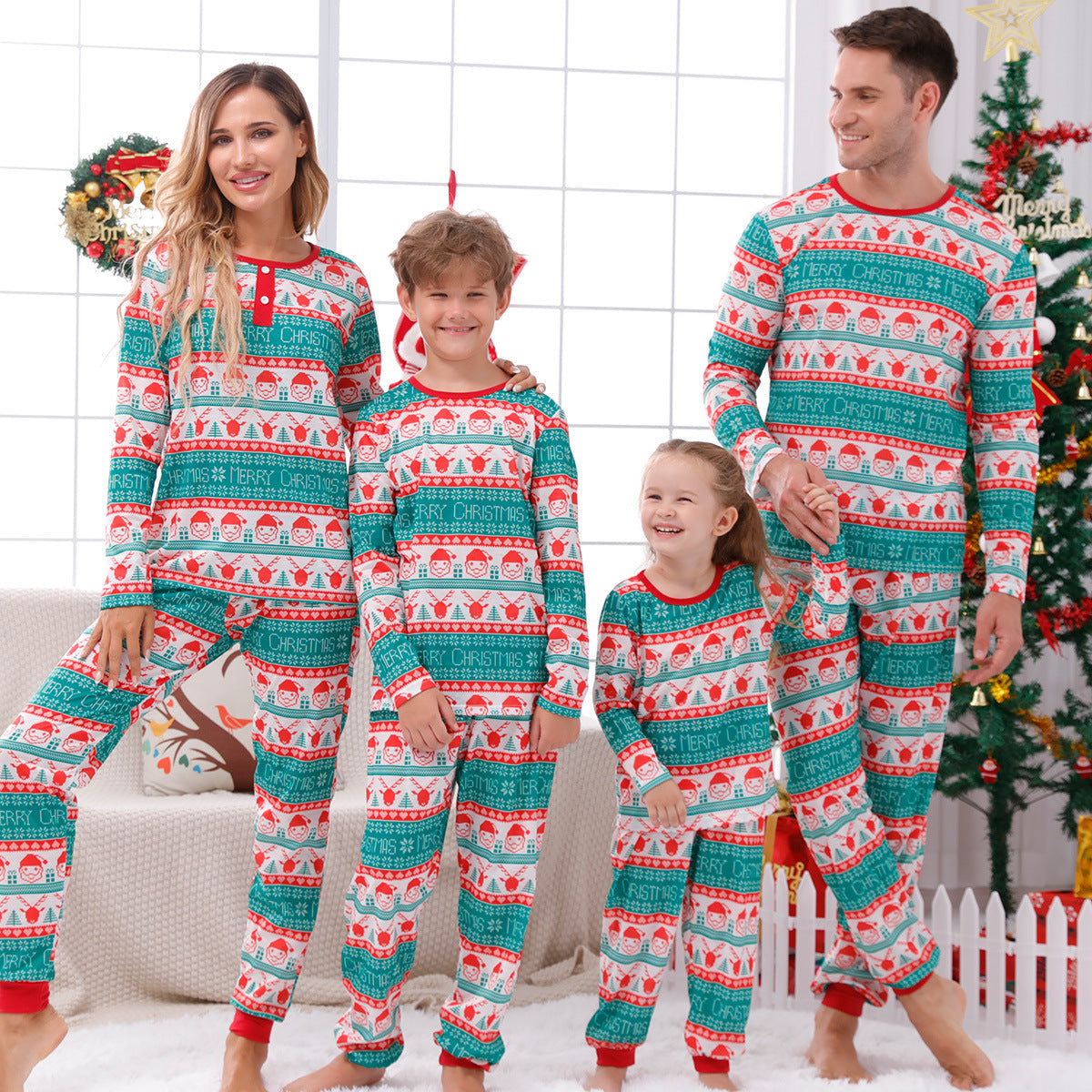 GREEN CHRISTMAS PYJAMAS
