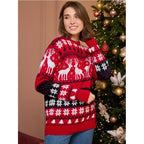 WHITE COUPLE MATCHING CHRISTMAS KNIT SWEATER