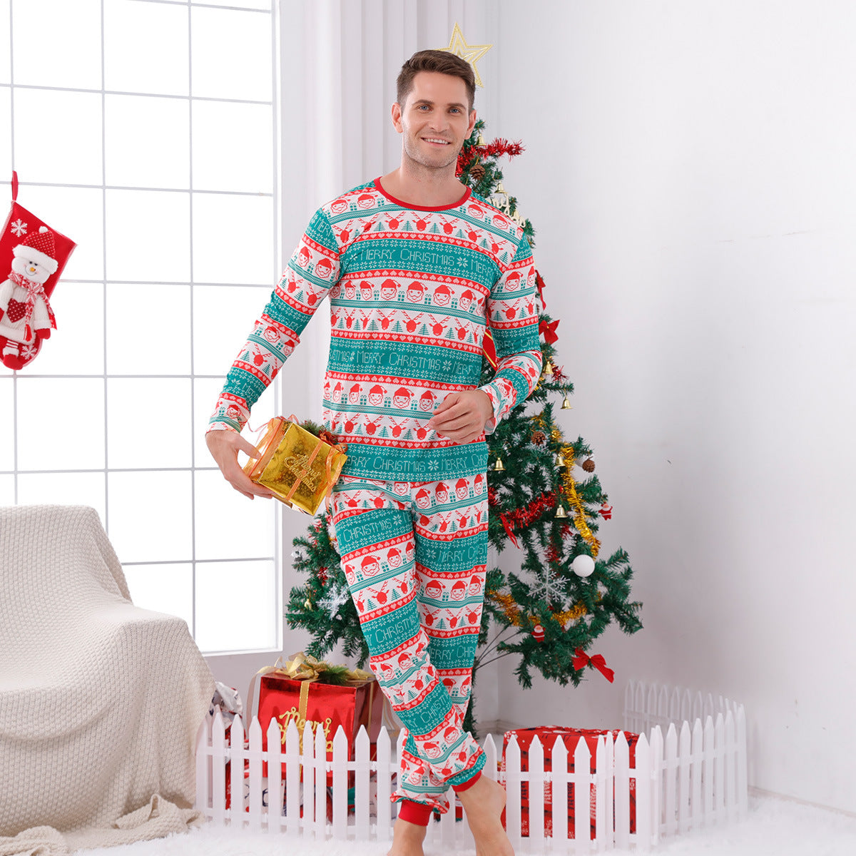 GREEN CHRISTMAS PYJAMAS