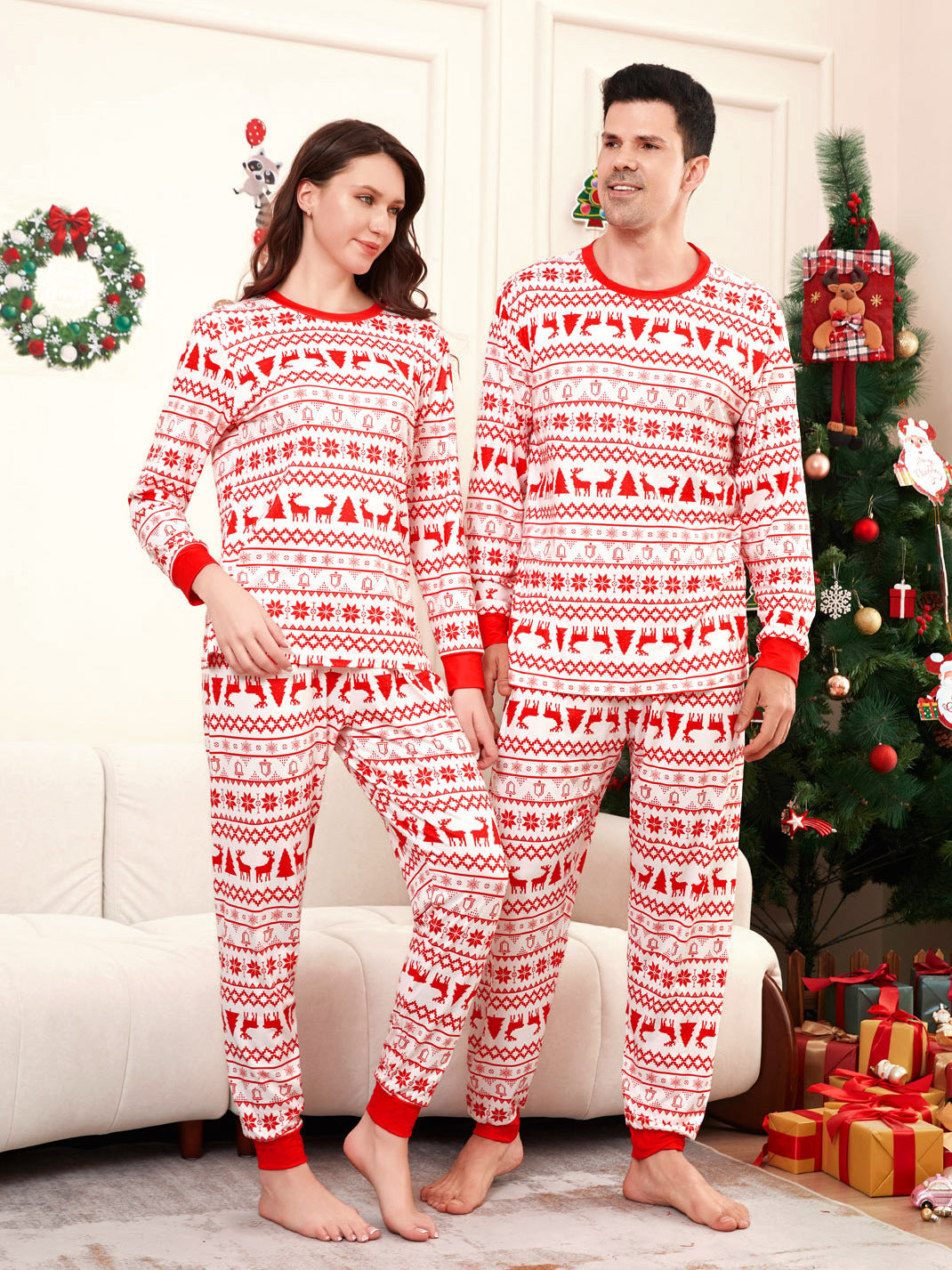 RED WHITE CHRISTMAS PYJAMAS