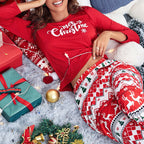 LADIES GREEN CHRISTMAS PYJAMAS