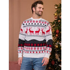 WHITE COUPLE MATCHING CHRISTMAS KNIT SWEATER
