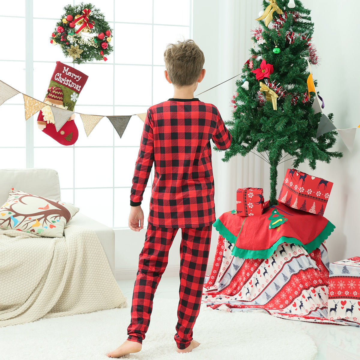 RED CHECK CHRISTMAS PYJAMAS