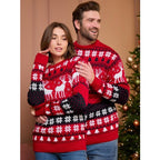 WHITE COUPLE MATCHING CHRISTMAS KNIT SWEATER