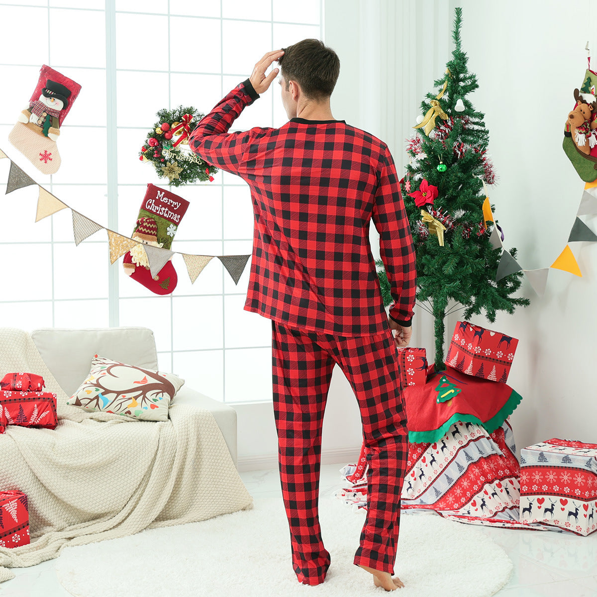 RED CHECK CHRISTMAS PYJAMAS