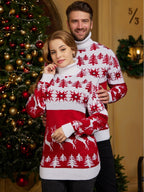 RED TURTLE NECK CHRISTMAS SWEATER
