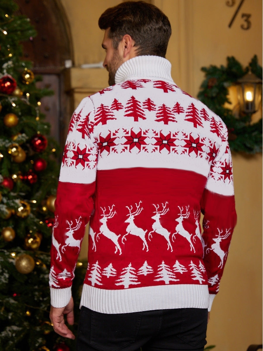 RED TURTLE NECK CHRISTMAS SWEATER