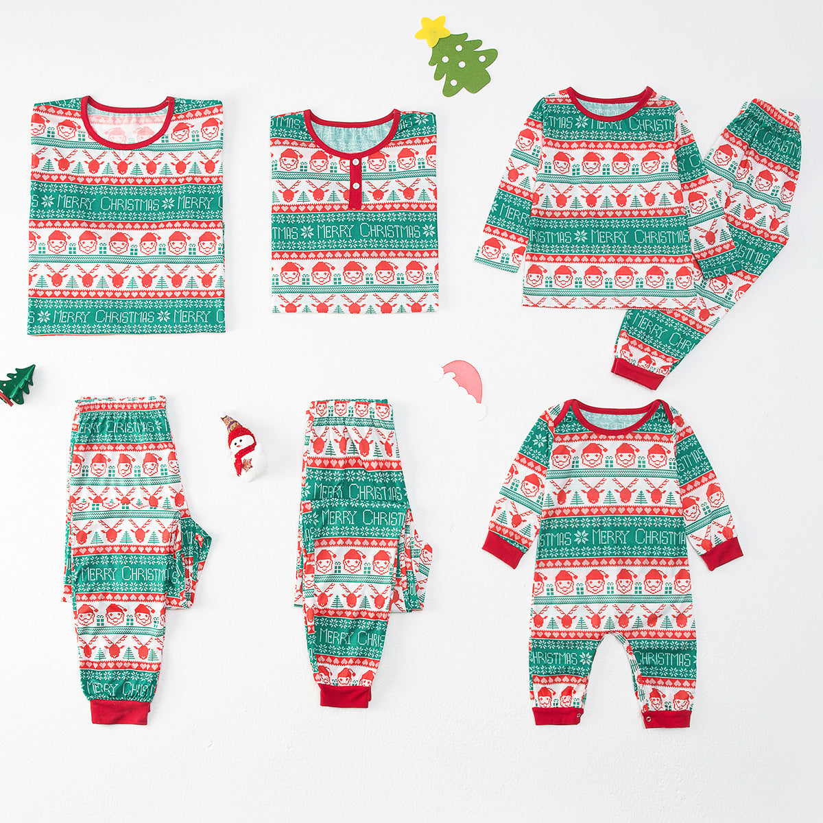 GREEN CHRISTMAS PYJAMAS