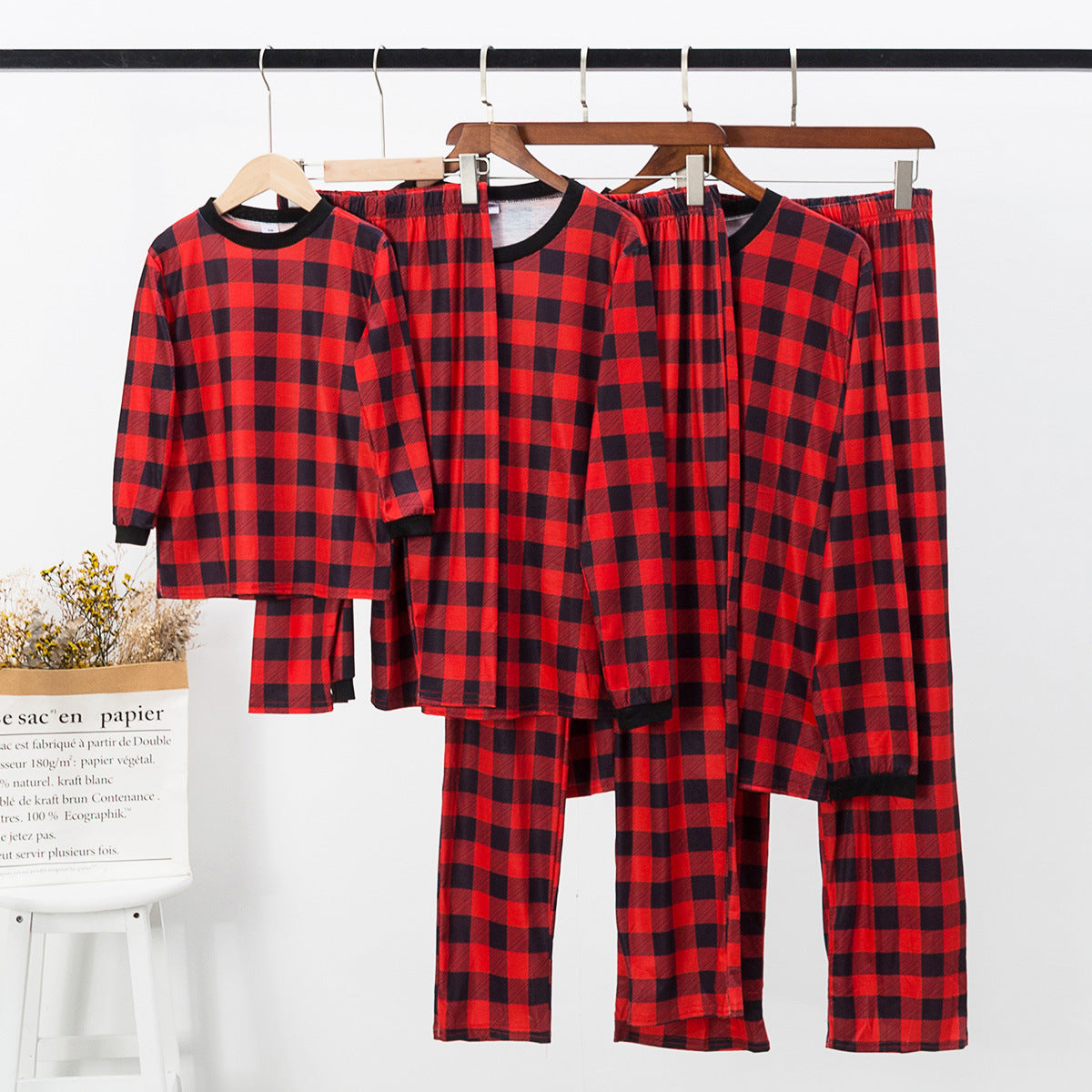 RED CHECK CHRISTMAS PYJAMAS