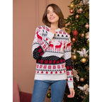 WHITE COUPLE MATCHING CHRISTMAS KNIT SWEATER