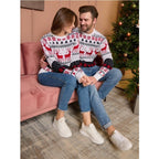 WHITE COUPLE MATCHING CHRISTMAS KNIT SWEATER