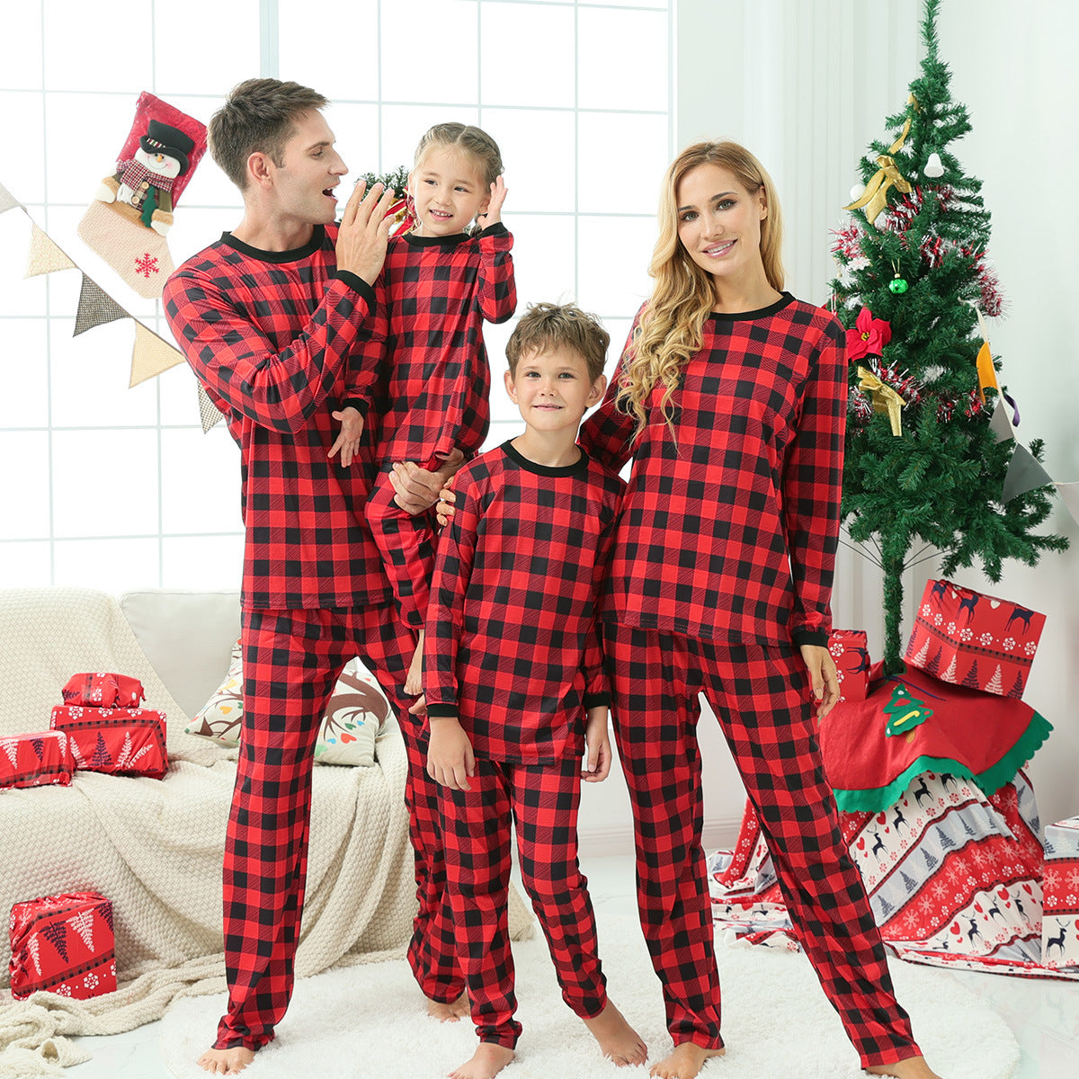 RED CHECK CHRISTMAS PYJAMAS
