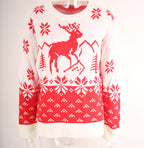 Christmas Tree Pullover Round Neck Red Sweater For Women