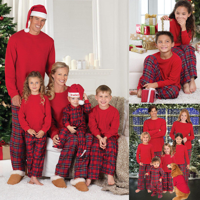 RED PLAID CHRISTMAS PYJAMAS