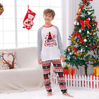 WHITE PLAID CHRISTMAS PYJAMAS