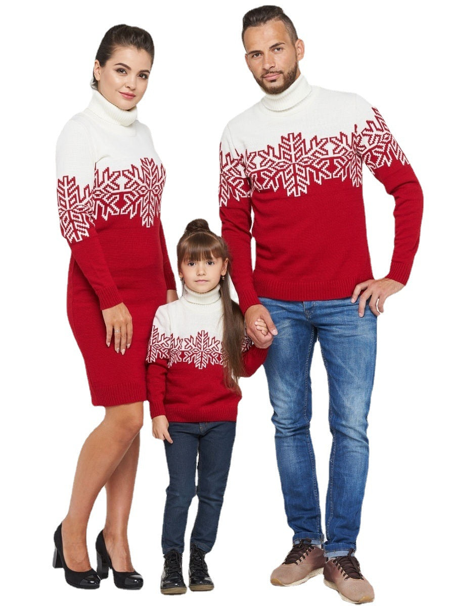 SNOWFLAKE POLYESTER JACQUARD SWEATER