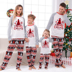WHITE PLAID CHRISTMAS PYJAMAS